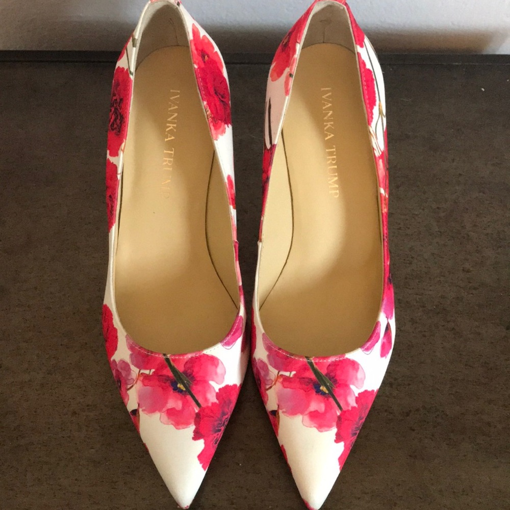 Ivanka trump shoes pink and white floral